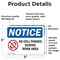 Signmission No Cell Phones During Work Hours Sign With Symbol, 5 in W x Rectangle, Vinyl Decal OS-2PACK-NS-D-35-L-14425 - alternate 6